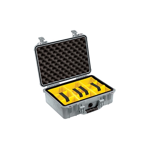 Pelican™ 1500 Case with Padded Dividers (Silver) on Sale